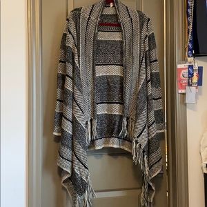 black and white cardigan